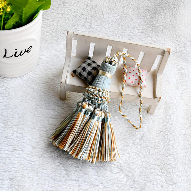 2Pc Clothing Decoration Multi-function Curtain Accessories Grace Edge Banding DIY Decoration Silk Tassel Key Buckle