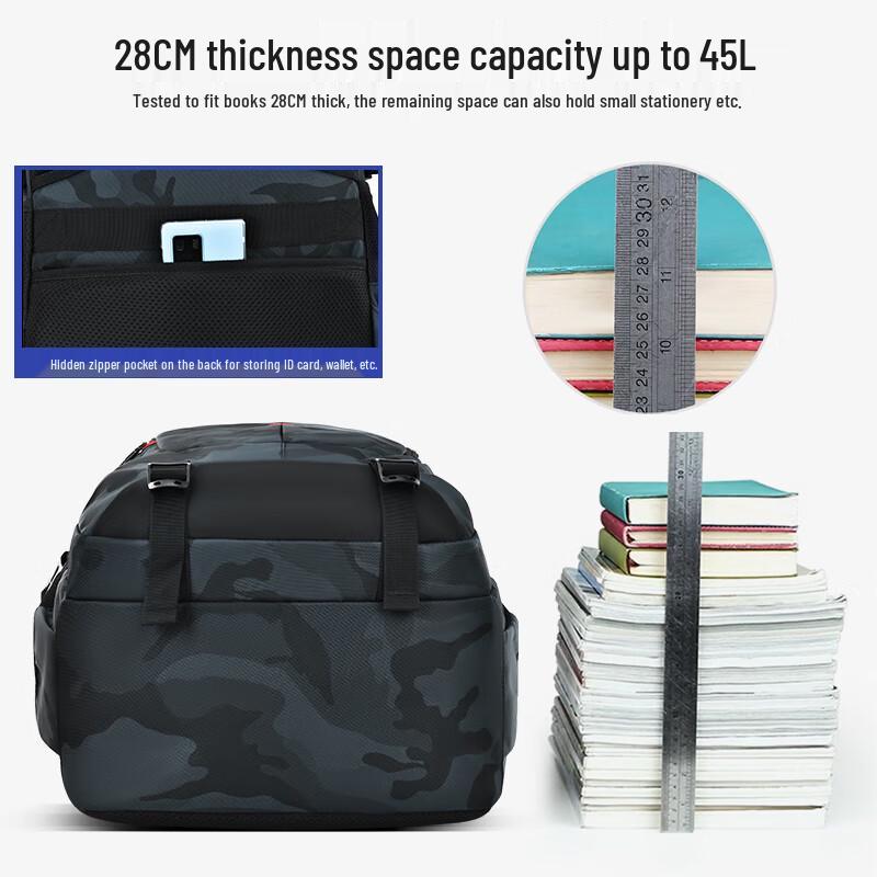 Dishuai 45L Ergonomic Anti-Pressure Boys' School Backpack