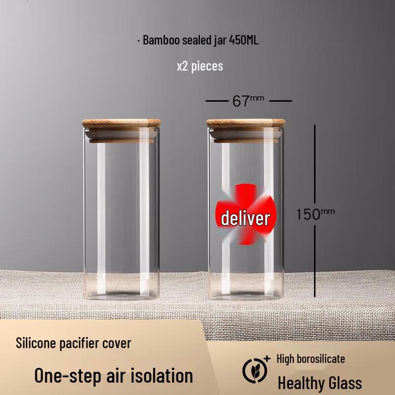 Zozu Food Grade Glass Storage Jars with Lids