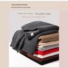 Cotton Plus Velvet Loose Fit Round Neck Sweatshirt - Versatile Solid Color for Autumn/Winter, 420g.