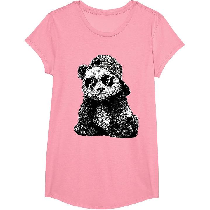 Panda with Sunglasses Graphic Motif Animal Funny Panda Bear T-Shirt