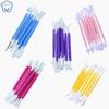 8pcs/set Plastic Icing Fondant Scraper Dough Knife Baking Pastry Tools Decorating Plain Smooth Jagged Edge Spatulas Cutters Cake