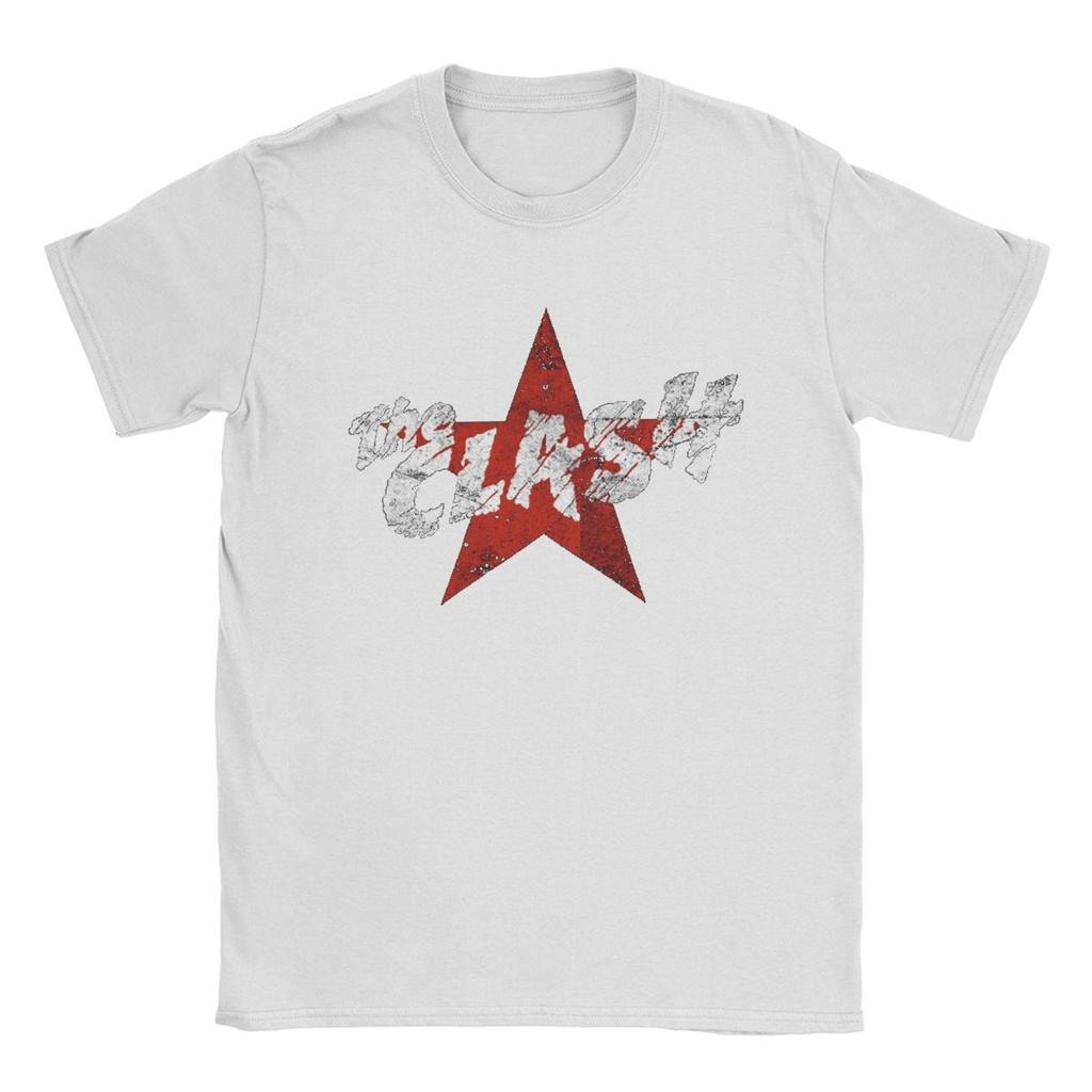 Vintage Tričko The Red Star Clash Pánské Kulatý Výstřih 100% Bavlna Tričko Krátký Rukáv Tričko Nápad na Dárek Topy
