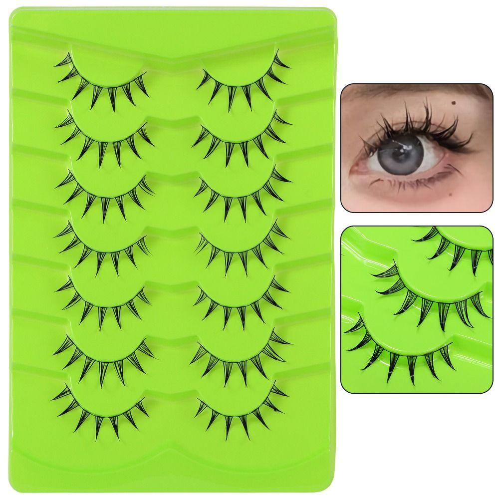 Japanese Cosplay False Eyelashes Faux Mink Wet Spiky Lashes  for Women Girls