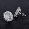 Huitan Unique Bright Fireworks Designed CZ Stud Earrings Trendy Simple Stylish Ear Accessories Minimalist Daily Wearable