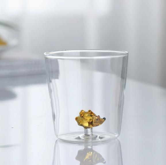 Pahar din Sticlă cu Bule 3D Realizat Manual Formă Tridimensională Animal și Plantă Formă Rezistent la Căldură Pahar Borosilicat pentru Băuturi & Cadouri