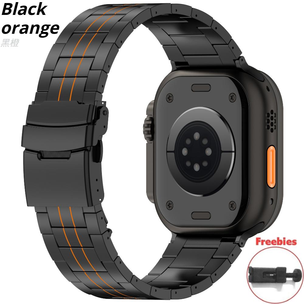 

Titanium Band for Apple Watch Ultra3/2 49mm Metal Strap for iwatch Series 11 10 9 8 7 6 5 SE3 4 44mm 45mm 46mm 42mm 41mm 40mm Correa Series 11/10 46mm чорний