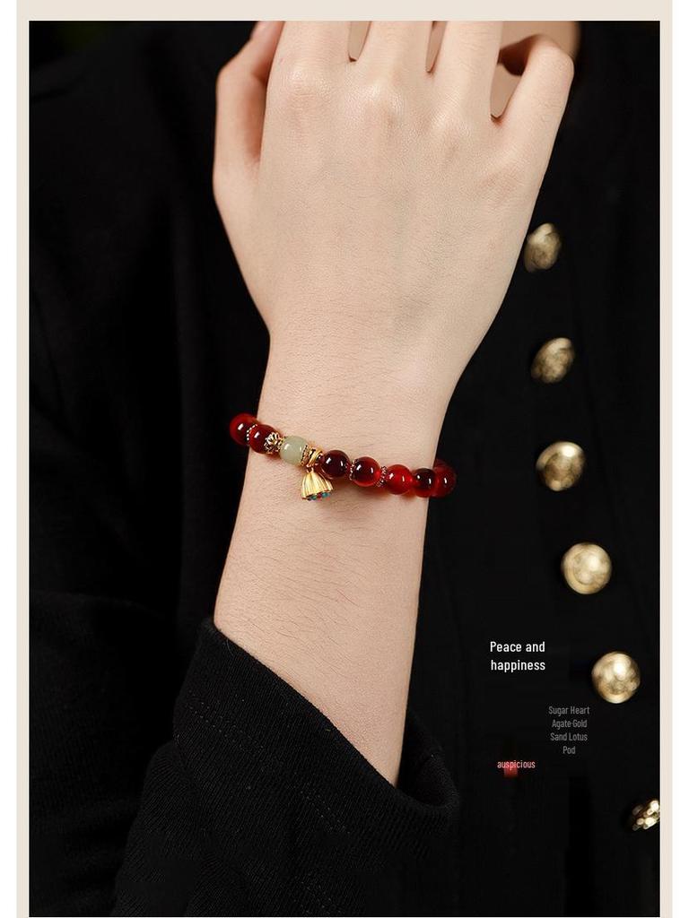 Colorful Agate & Jade Beaded Summer Bracelet for Women