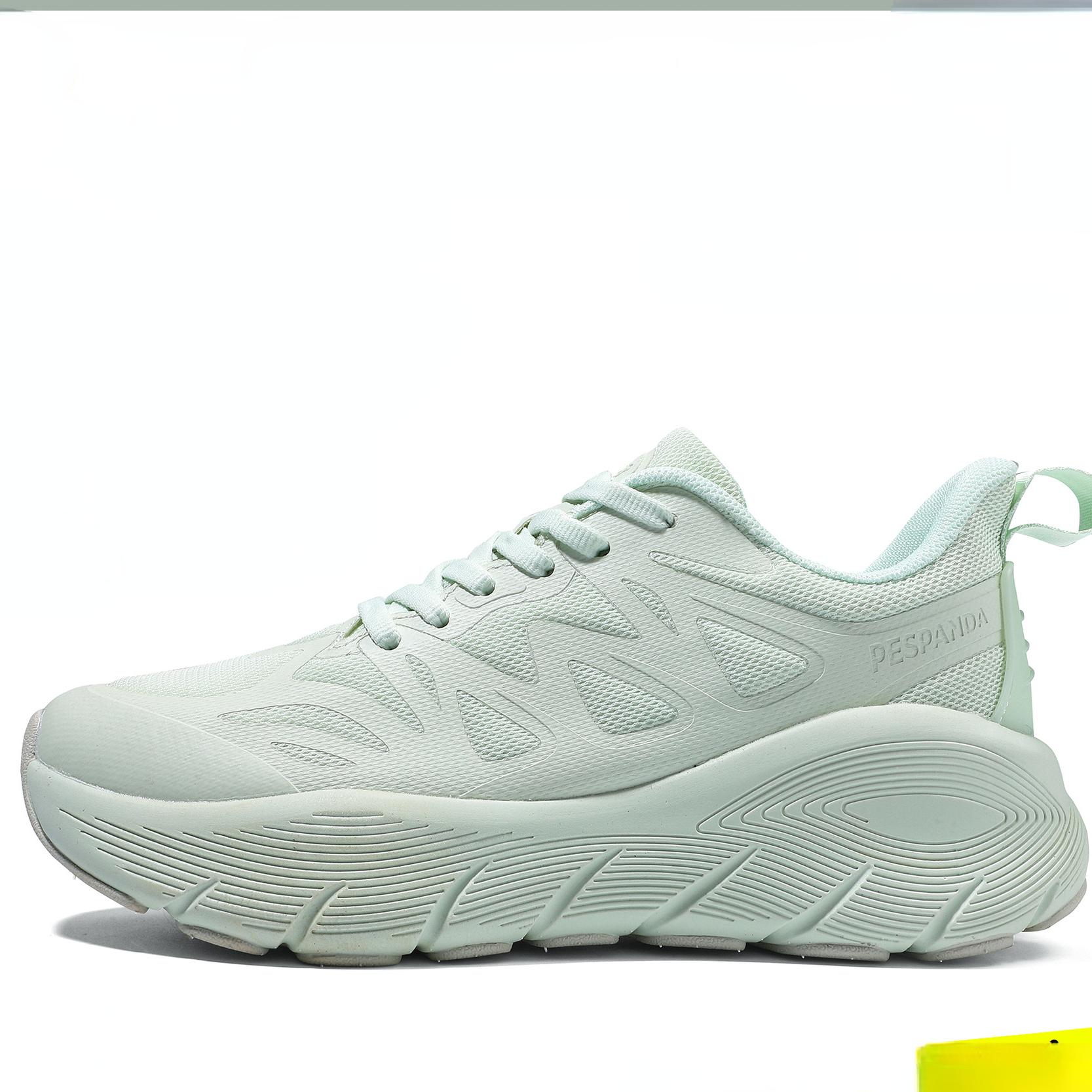 

Модные мужские/женские кроссовки, удобные, дышащие, мягкие, сетчатые, на толстой подошве, со шнуровкой, для пар, повседневная спортивная обувь, мода 44 светло-зеленый