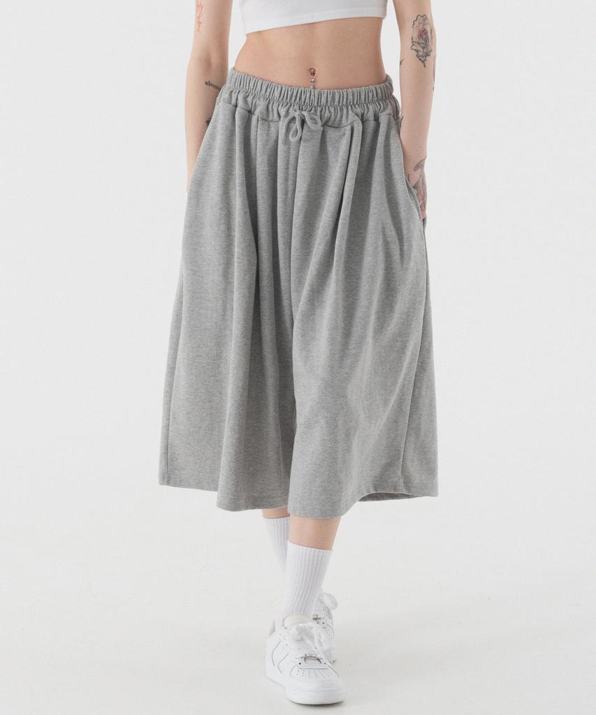 PIANER Super Wide Sweat Bermuda Shorts (Melange)