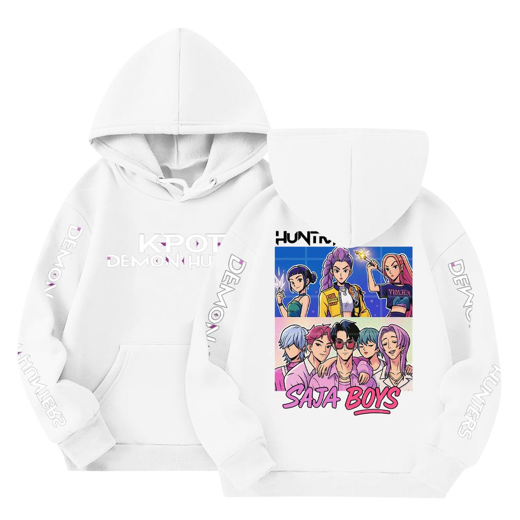 Barne Mote Lett Langermet Genser Med Lommer Trykk Hettegenser