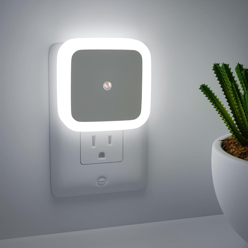 4pcs LED Plug-In Night Lights with Smart Sensor, Auto On/Off Nightlight for Bedroom, Kitchen, Stairs, Hallway & Bathroom