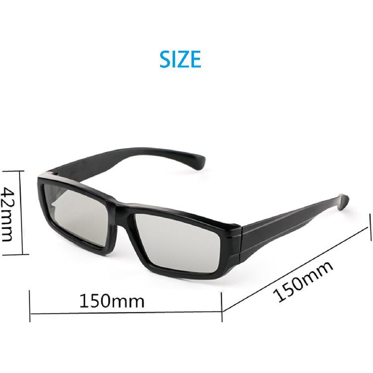 4 Pack Passive Circular Polarized RealD 3D Glasses for Cinema and Passive 3D TVs Projectors, Note: Does Not Work with Active 3D TVs Projectors