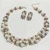 Two-Piece Light Luxury Choker Pearl Jewelry Sets Accessory Necklace Set  Banquet