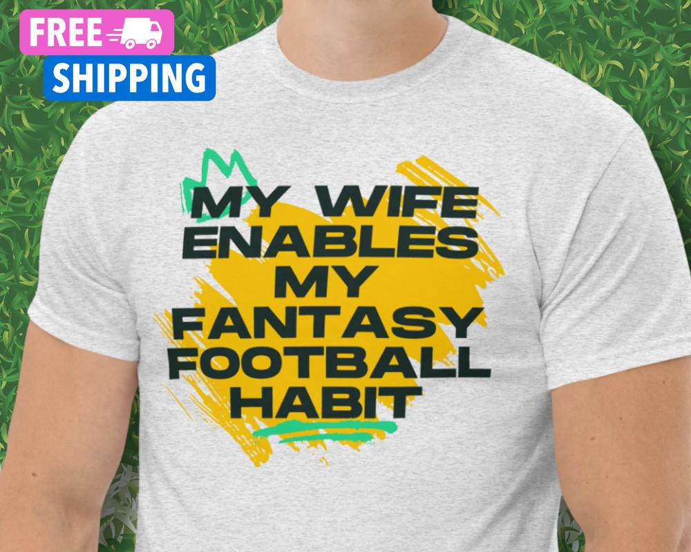 

Funny Fantasy Football Shirt Fantasy Draft Shirt Marriage Humor Wife Unisex T-Shirt XL