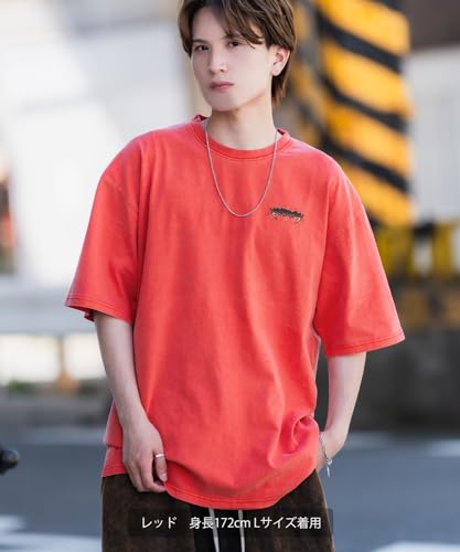 IMPROMES Casual SIDEWAYSTANCE Thunder No Way Pigment Short Sleeve T-Shirt, Men's, Red