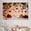 1 piece of 2D flat background cloth, "Romantic Valentine's Day Background Cloth: Lighting up Love Elements
