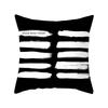 Simple Style Home Decoration Abstract Geometric Grid Black and White Lines Light Luxury Sofa Waist Support Pillow Cover Cushion