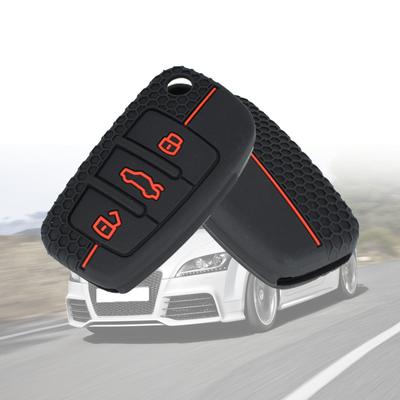 Skirta A1 S1 A3 S3 A4 A6 RS4 TT Q3 Q7 2005–2013 m. Nuotolinio automobilio rakto dangtelio apvalkalo odos apsauga Silikoninis automatinis raktų dėklas, beraktis