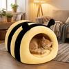 Cartoon Warm Dog House Enclosed Cat Sleeping Bag Cozy Winter Pet House  Dog Cat