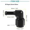 ACROPIX Universal 6AN Female Fuel Hose Fitting Adapter 90 Degree AN6 to 5/16" Swivel