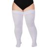 Knitted Thigh High Socks Plus Size Leg Warmer Rainbow Striped Tube Socks  Thick Thighs