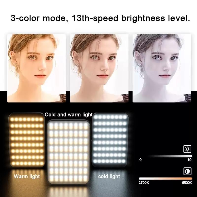 Rgb Led Fill Light Live Broadcast Lamp 3 Color Atmosphere Portable Selfie Light For Phone Camera