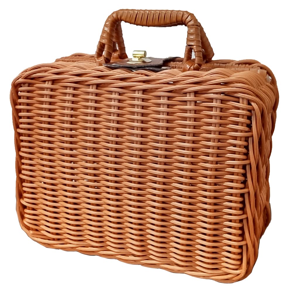 

GPT Мини Корзина Маленькая Пикник Ланч Маленький Предмет Простой Дизайн с Коричневым [Компания Чемоданов] Сумка, Корзина, В форме сундука, Хранение, Сумка, Хранение, Натуральный,