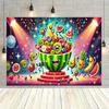 2D Disco Dancing Fruits Photography Backdrop Watermelon Party Background