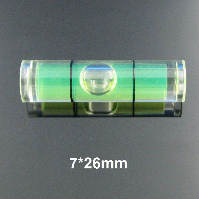 Acrylic Tubular Spirit Level Mini Cylinder Plastic Vial Water Level Indicator 1Pcs