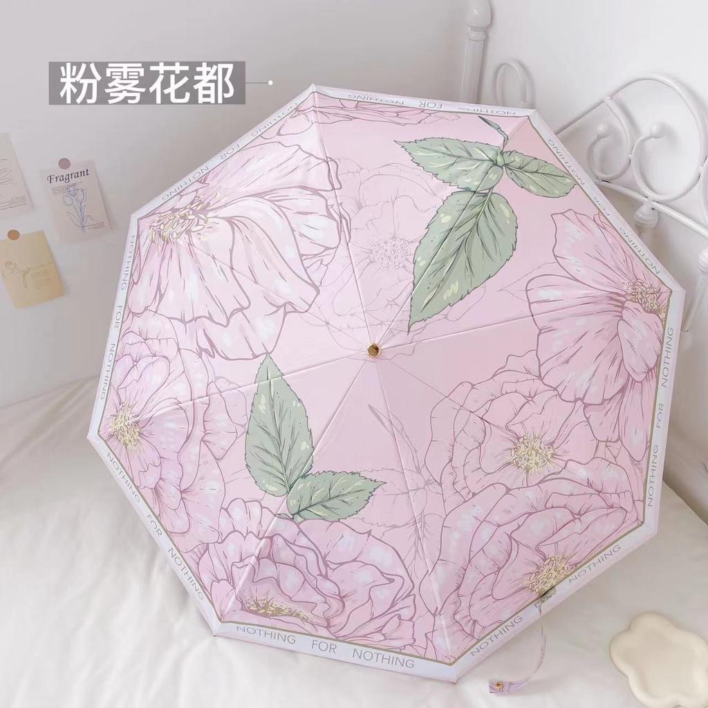 2025 Mały Świeży 8 Drut Kolorowy Klej Mały Złoty Haczyk Parasol Przeciwsłoneczny Składany Parasol