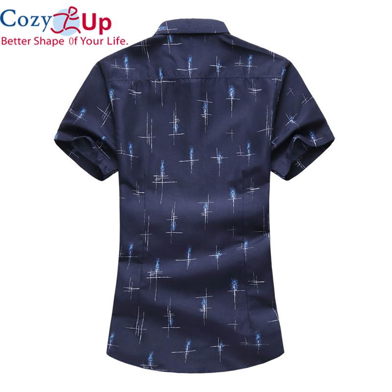 Cozy Up Summer New Men's Casual Shirt Fashion Print Slim Short Sleeve Shirt Hawaiian Shirt Brand Clothing