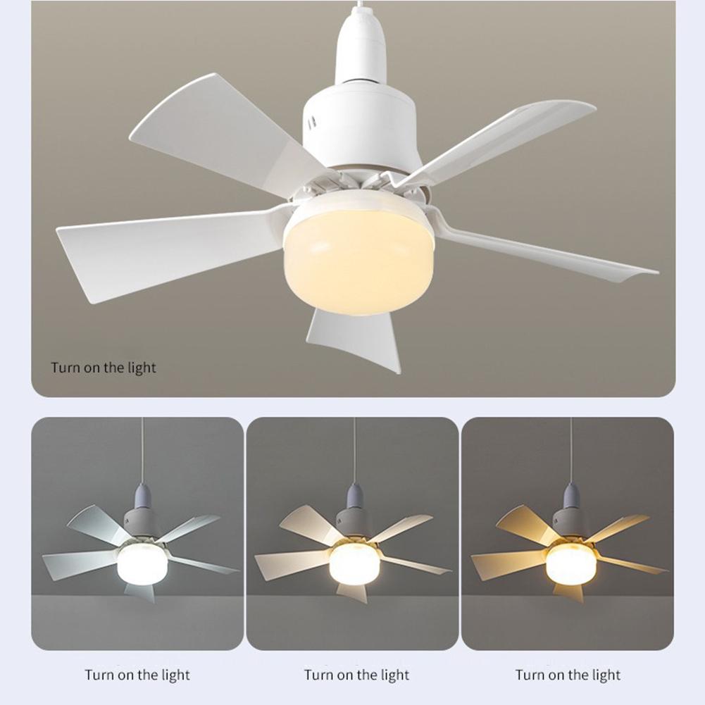 Ceiling Fan With LED Lights, Socket Fan Light Original With Intelligent Remote Control, Replacement For Lightbulb,1000 Lumens /5000 Kelvins Fan