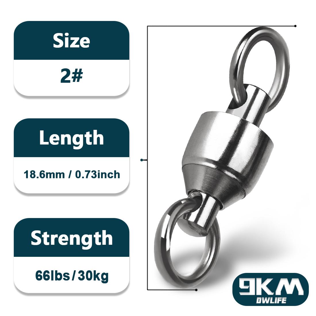 20~100 Pak Lagerswivel Viszwivel Solide Lasringen Roestvrij Staal Heavy Duty Connector Zoetwater Zoutwater 100 Pcs