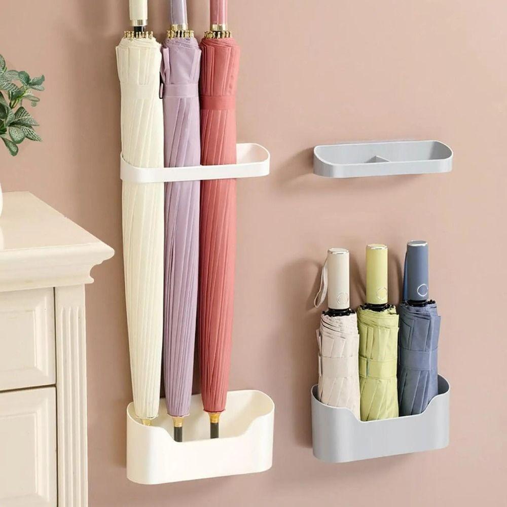 Plastic Wall Mounted Umbrella Holder Punch-free Umbrella Organizer Umbrella Organizer Shelf  Home