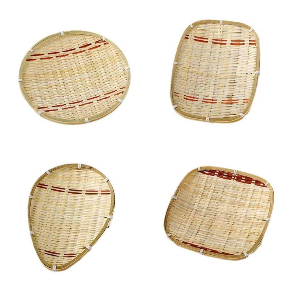 Vegetable Food Storage Basket Bread Round Snack Basket Rustic Woven Basket  for Fruit Vegetables