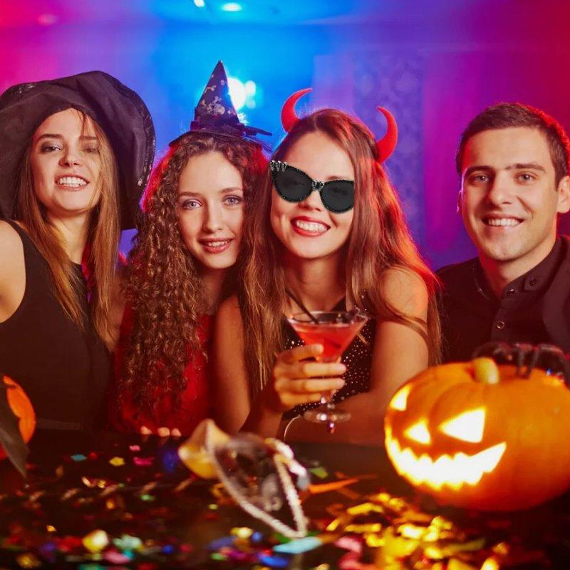 Skull Ladies Halloween Sunglasses Party Decoration Zircon Border Glasses Plastic