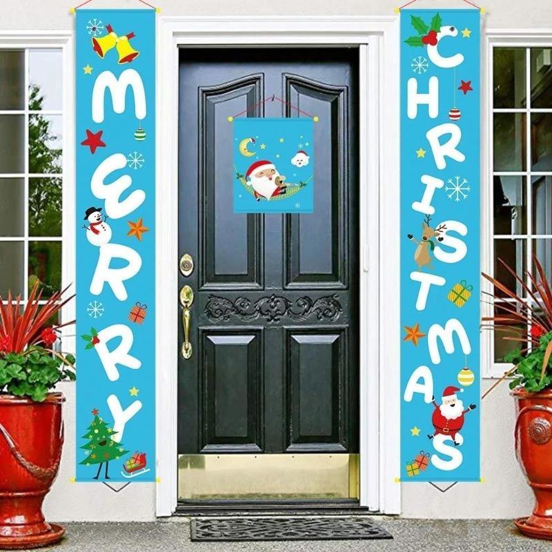 Christmas Decorations for House Hanging Christmas Ornaments Merry Christmas Veranda Sign Decorative Door Banner