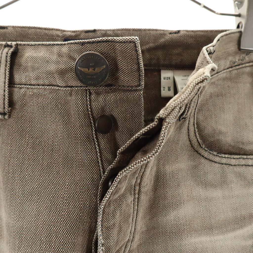 Armani Jeans Vintage işlem Düz pantolon W30 Kahverengi Erkek Kullanılmış