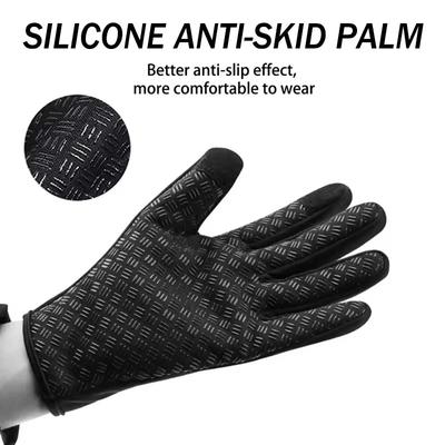 Winter Warm Men's and Women's Outdoor Bicycle Gloves Non Slip Touch Screen Sports Skiing Motorcycle Riding Waterproof Gloves