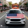 Patriotic American Flag Engine Hood Cover Elastic Polyester Hood Protector With Secure Clip For Auto Decor