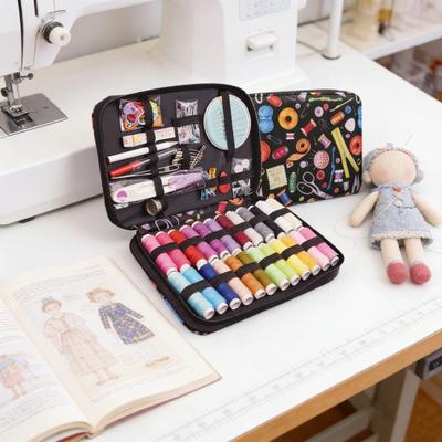 114Pcs/Set Portable Sewing Kit with Case Colorful Thread Needle Tailor Scissors Tape Measure Professional Beginner Home Emergency Sewing Accessories