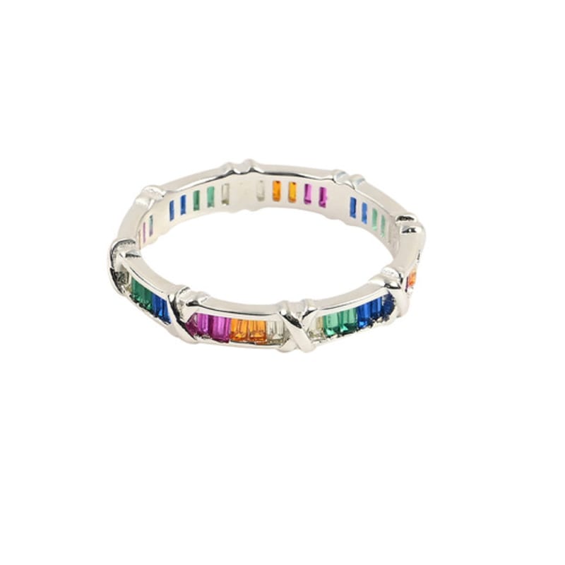 LAYERMOOD 24 rainbow ring-silver925