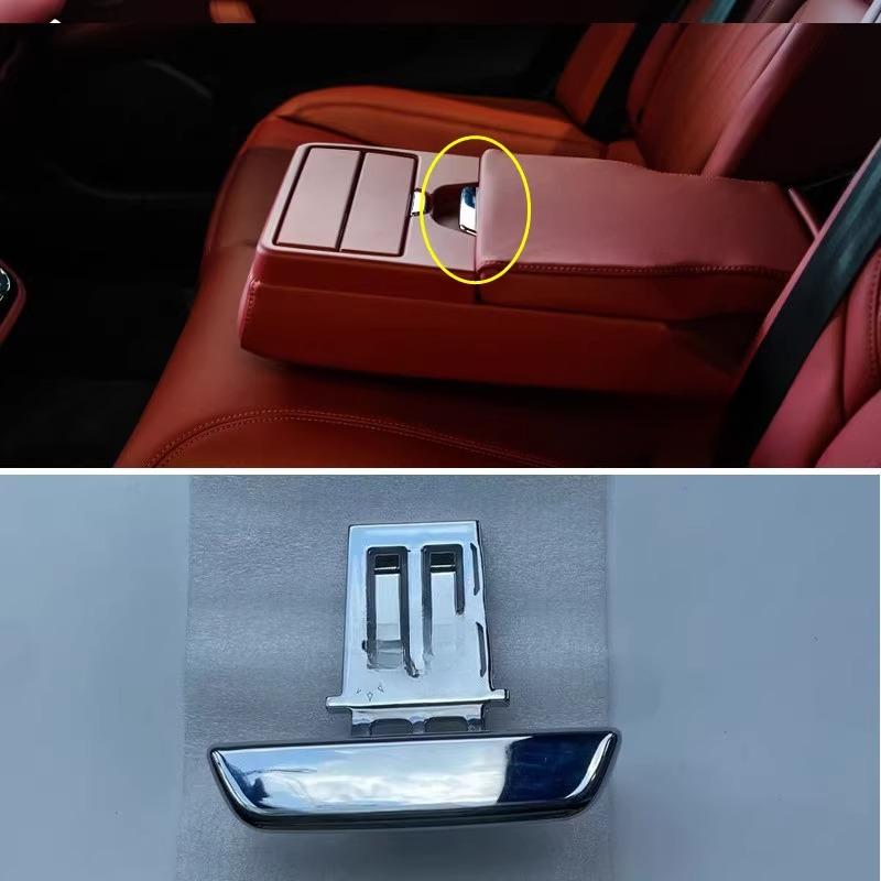 673003164 For Maserati Car Chair Clip For Ghibli Chair Parts Benches Rear Armrest Silver Interior Accessories Automobiles