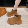 Martin boots women's new frosted leather platform muffin streamer casual short boots cm small Chelsea boots