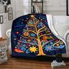 1pc Christmas Tree Blanket, Lightweight Flannel Throw Blanket for Sofa, Bed, Travel, Camping, Living Room, Office, Couch071