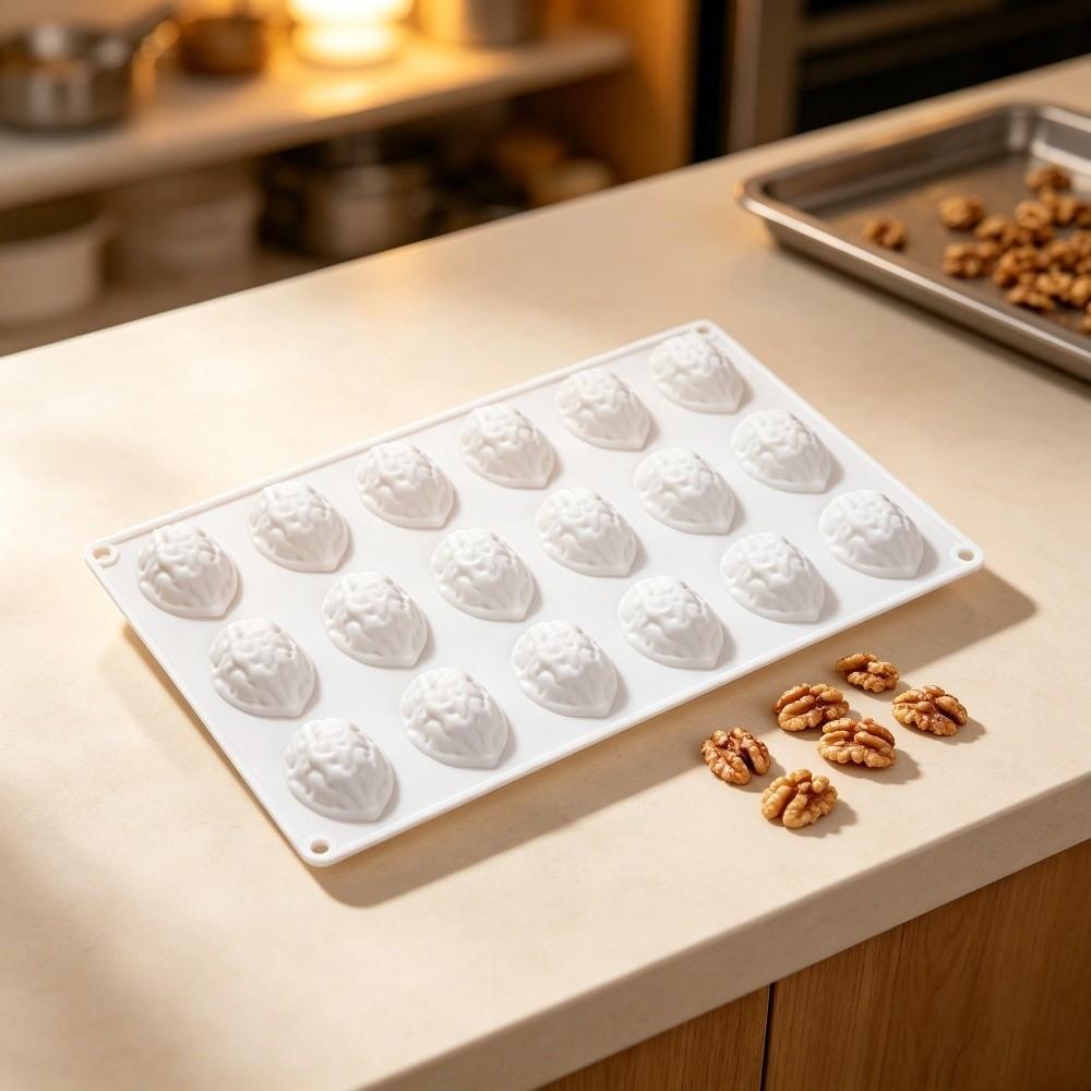 18-Cavity Walnut Silicone Molds Food Grade Silicone Cookie Baking Molds Dessert Making