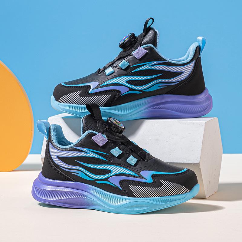 Boys' 2025 Autumn/Winter Leather Sports Shoes - Non-slip, Shock-absorbing, Fashionable Running Shoes for Medium and Large Children