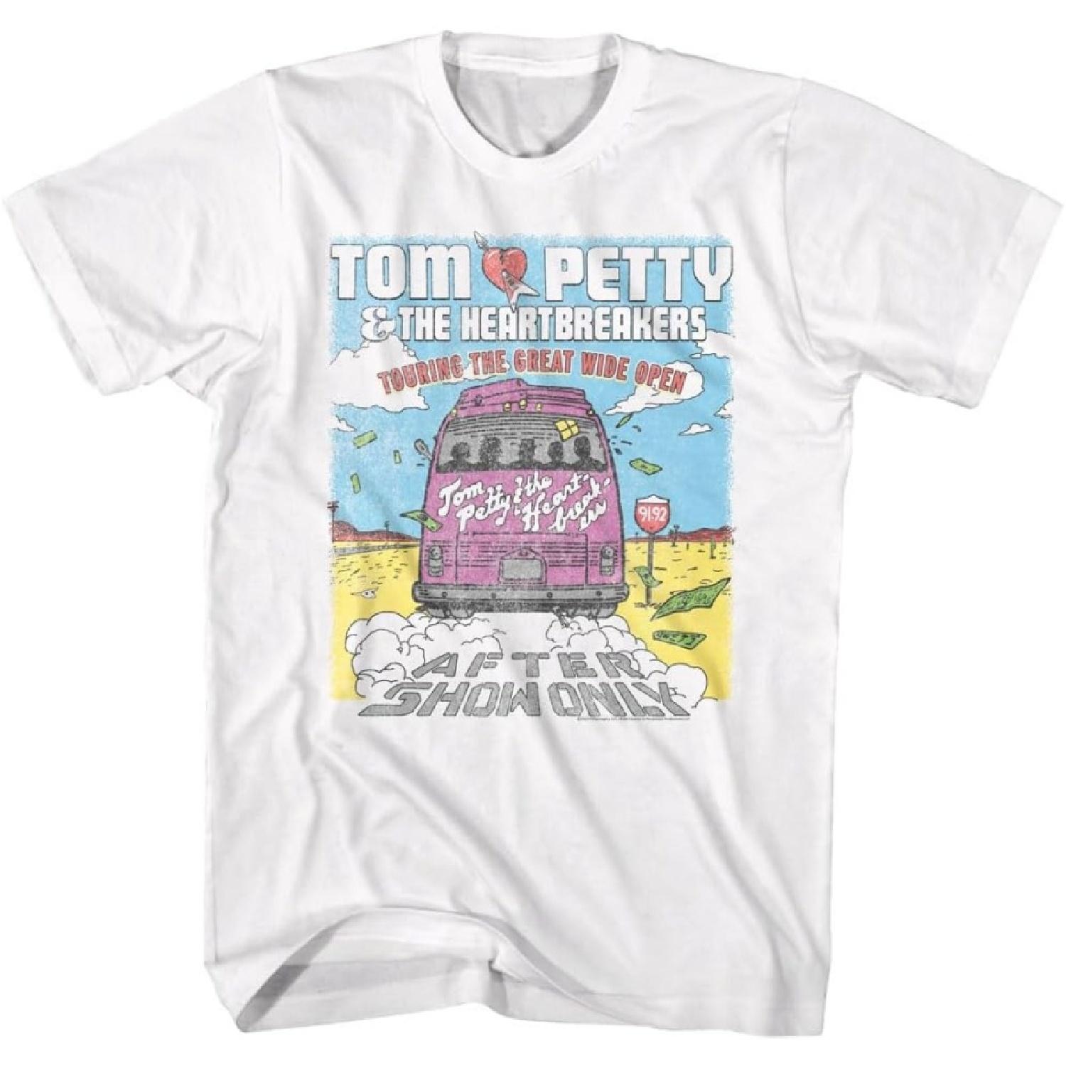 Tom Petty & The Heartbreakers Great Wide Open Adult Short Sleeve T Shirt 90s Vintage Style Graphic Tees XXXXXL белый