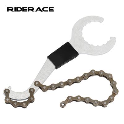 Outil de Démontage de Cassette de Vélo avec Fouet à Chaîne Clé à Pignon Extracteur de Boîtier de Pédalier de Vélo Clé BB Outils de Réparation VTT
